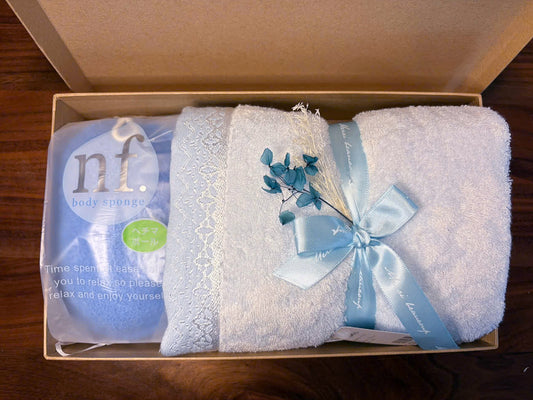 Soft Towel & Body Sponge (Blue Edition)-Box06