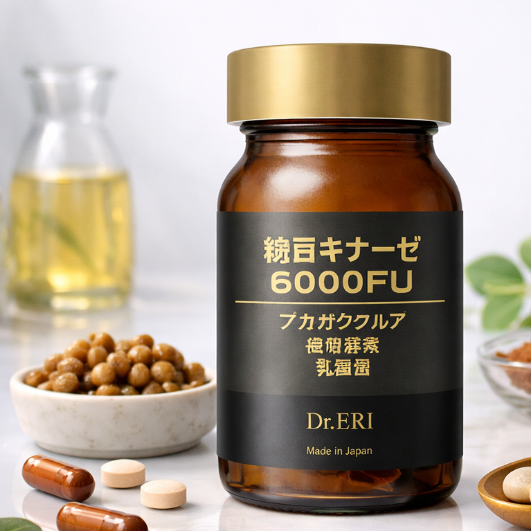 Dr.ERI 納豆キナーゼ6000FU＋[60カプセル] (Nattokinase 6000 FU+ [60 Capsules])