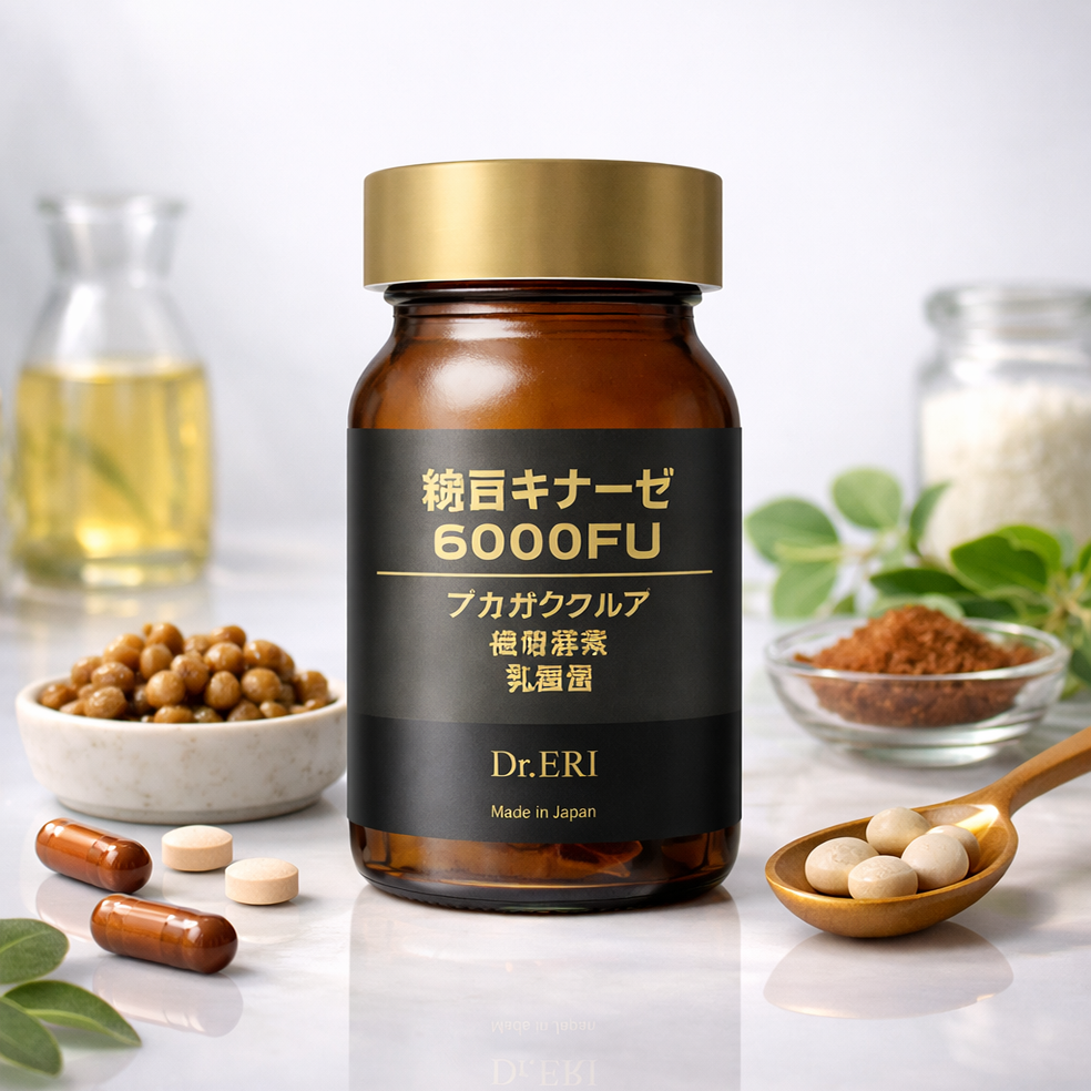 Dr.ERI 納豆キナーゼ6000FU＋[60カプセル] (Nattokinase 6000 FU+ [60 Capsules])