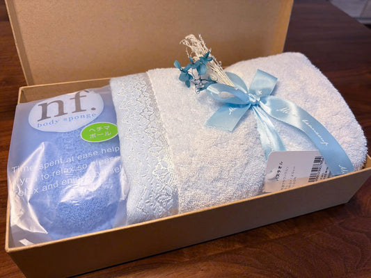 Soft Towel & Body Sponge (Blue Edition)-Box06